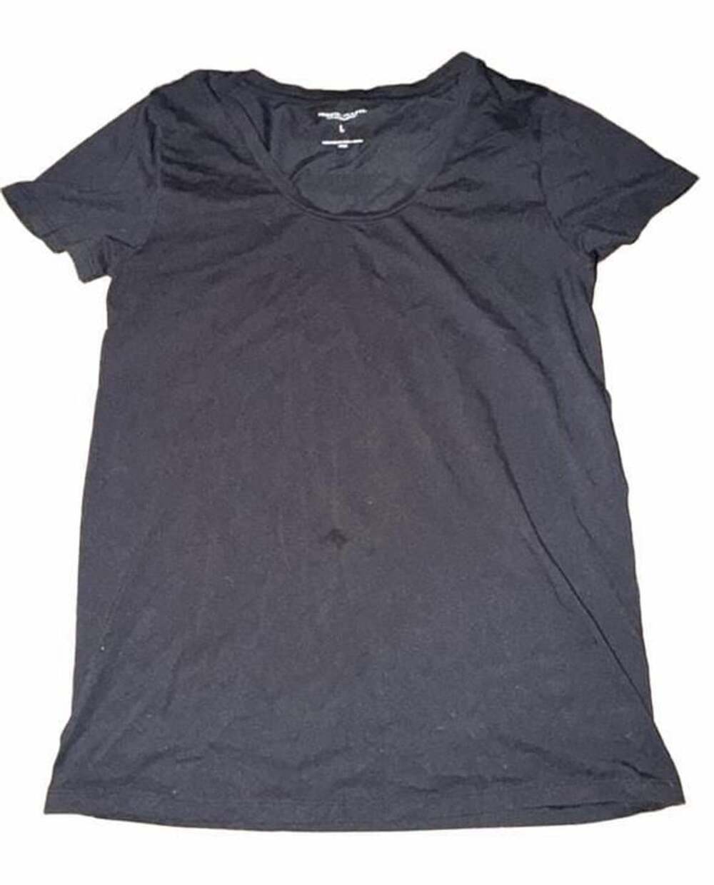 Ingrid & Isabel Maternity Scoop Neck T-Shirt Size L Black